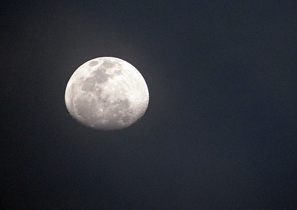 月の出, 月, シモガ, カルナータカ州, インド, 光, 月面
