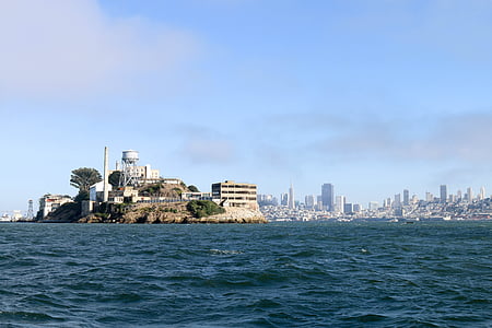 Alcatraz, san francisco, cietuma, salas, cietumā, vēsturisko, California