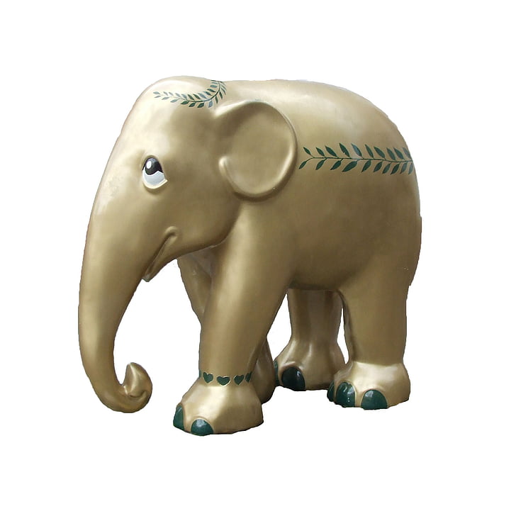 Elephant parade Treviri, elefante d'oro, arte