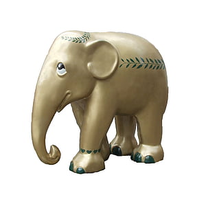 Desfile de elefante trier, elefante de oro, arte