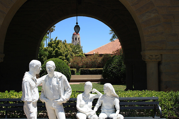 Stanford, school, Stanford-Universiteit, Californië, Verenigde Staten, Palo alto, blanke mensen
