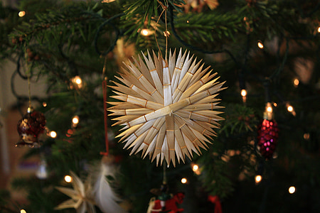 strohstern, ornamente de Craciun, felicitare de Crăciun, felicitare, lumânare, Star, apariţia