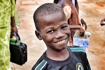 ไนจีเรีย, เด็ก, มีความสุข, แอฟริกา, คน, เด็ก, เด็กชาย