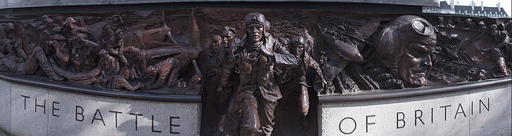 mūšis dėl Britanijos, paminklas, Londonas, karo, panoraminiai, karys, pilotas