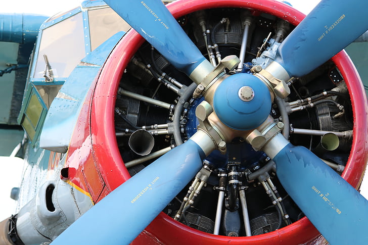 Antonov, csillagmotor, repülőgép, motor, légcsavar, erő, Propeller síkja