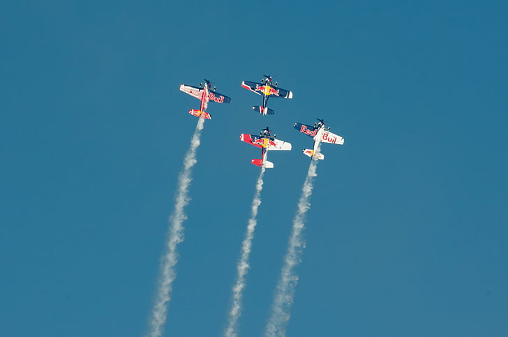 flugshow, samolot, Salou, Hiszpania, zdarzenia, akrobacja lotnicza, niebo, latać