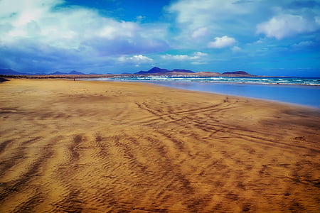 Kanarische Inseln, Meer, Ozean, Strand, Sand, Vista, Landschaft