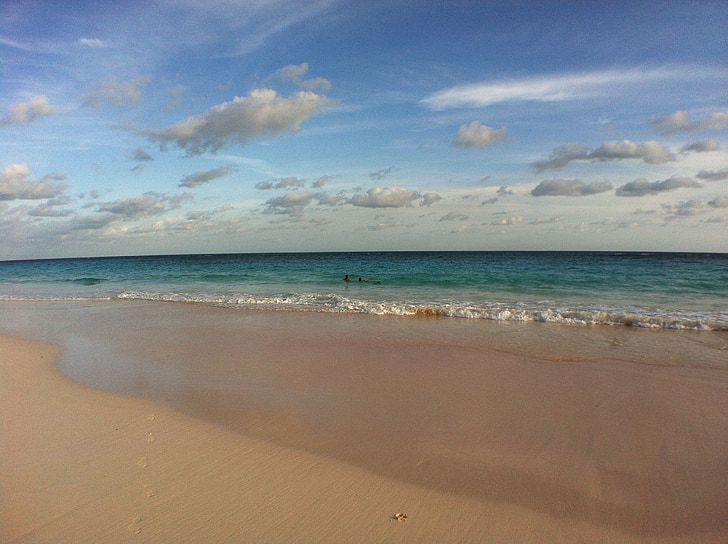 Bermuda, oceano, mar, praia, Seascape, céu, água