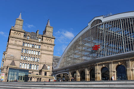 Liverpool, staden, tågstation, England, Storbritannien, resor, arkitektur