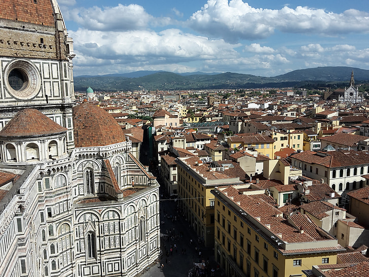 купол, из, Флоренция, Италия, праздник, Панорама, пейзаж