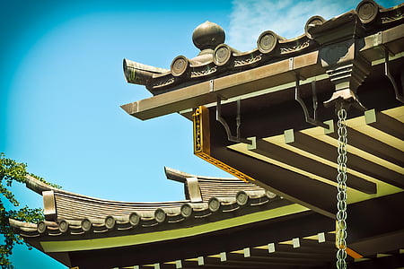 arkitektur, Asia, bygge, helligdommen, tempelkomplekset, tempelet, japansk