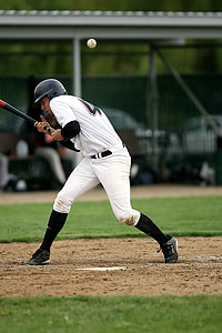 baseball, batter, hit by pitch, athlete, game, ball, pitch