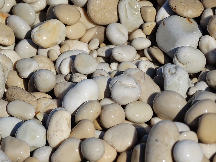đá, viên sỏi, Bãi biển