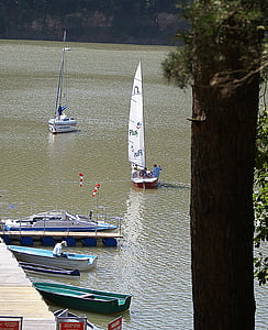 seilbåt, båt, resten, sport, Lake, båter på vannet, Marina
