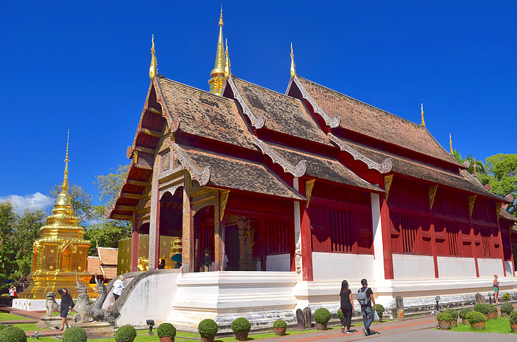 templom, Chiang-mai, Thaiföld, buddhizmus, kultúra, vallás, ősi