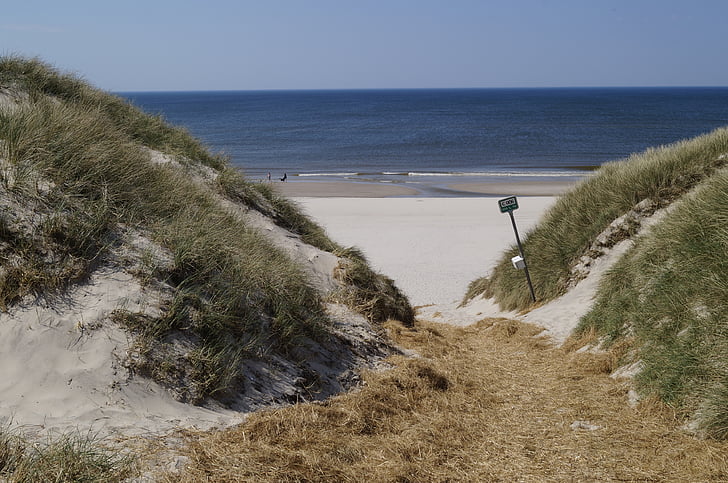 beach, dune, sea, denmark