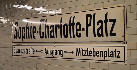 signe, Berlin, Ubahn, Allemagne, destination, urbain, carreaux