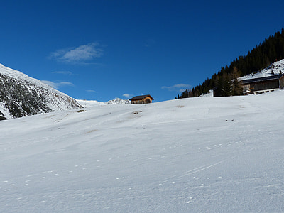 lumikenttä, talvi, Alpit