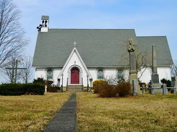 kerk, Pennsylvania, het platform, historische, religieuze, gebouw, buitenkant
