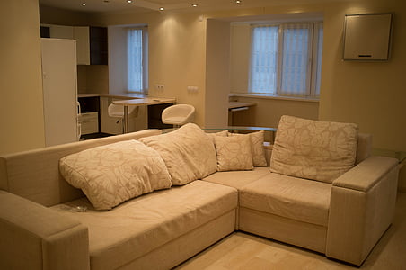 apartamento, sofá, cadeira