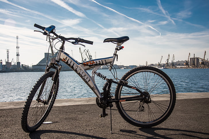 bicicleta, equitació, posta de sol, bicicletes, actiu, Sa, persones