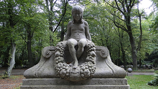 Паметник, фигура, характер, малко момиче, вяра, религия, скулптура