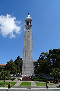 Campanile, sather tower, Universitetet, bygge, campus, California, Cal