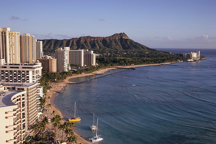 Honolulu, Hawaii, liburan, liburan, laut, laut, Pantai