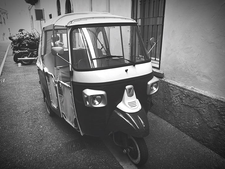 Piaggio, kleinstlastwagen, retro, gränd