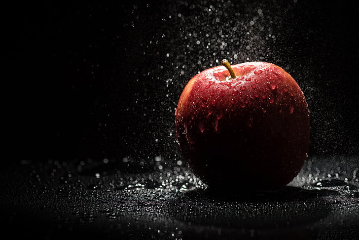 apple, red, black, flash, fruit, healthy eating, apple - fruit