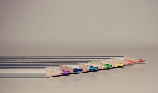 ceruza, szín, világos, színes ceruzák, a színek a szivárvány, ceruza