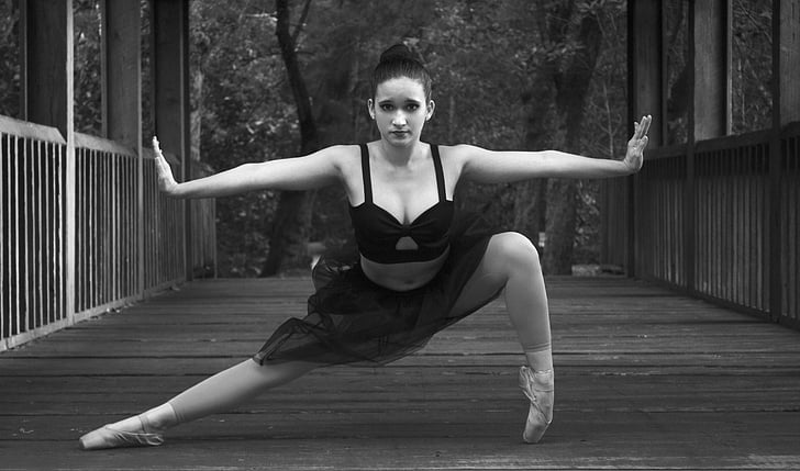 balerina, femeie, dansatoare de balet, pantofi Pointe, arta, dans, în aer liber