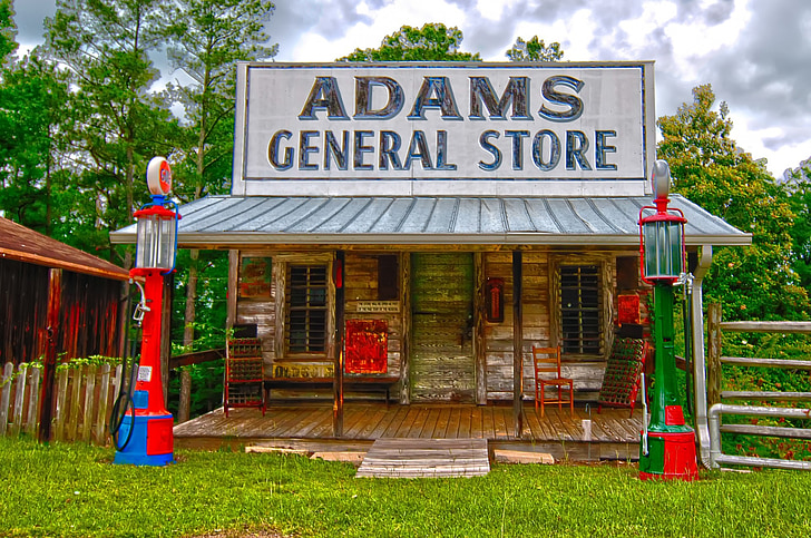 Адамс смесен магазин, Алабама, Американски, Аризона, класически, пустиня, газ