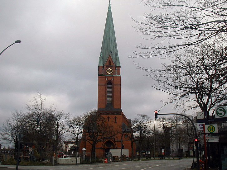 Crkva, mali grad, zgrada, Njemačka, crkveni toranj, arhitektura
