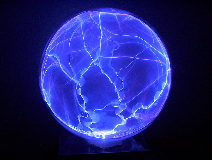plasma, globe, glass, science, blue, glow, light