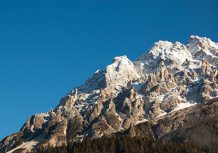 Borca di cadore, montagne, Alpes, nature, noir et blanc, Rock, montagnes