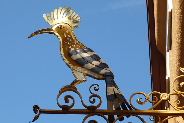 cartell monocrom, Mascaró, ocell, signe