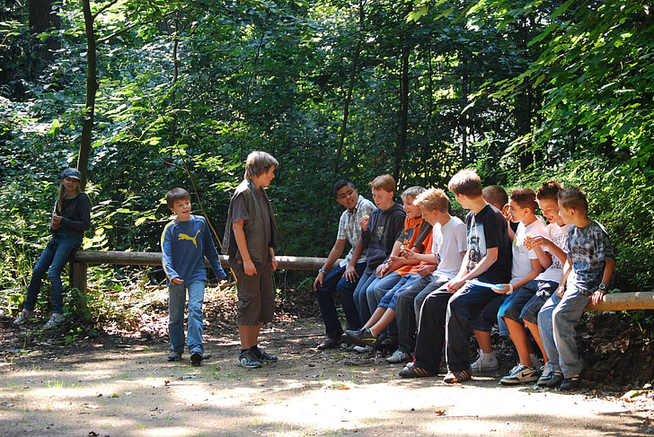 teenager, youth, forest, group, young people, guys, people