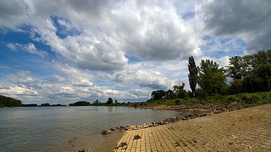 Rhein, Wasser, Flusslandschaft, Bank