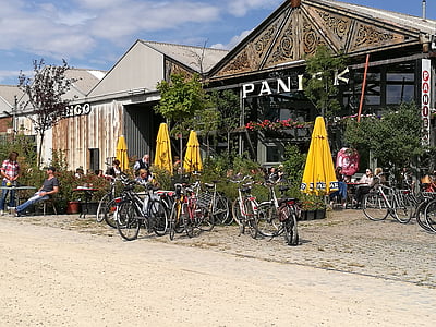 bar de la plage, parasol, vélo, Tourisme, ville, roues, roue