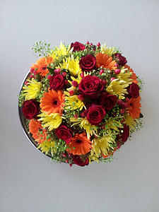 home-made, flowers, colourful, arranging, bouquet, color, arrangement