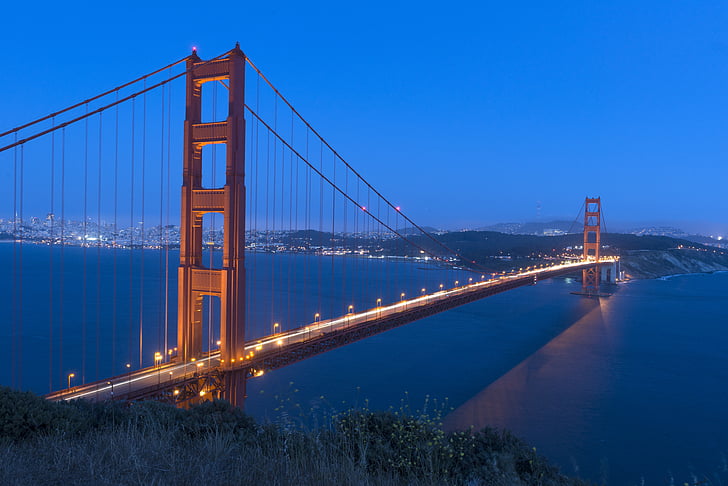 мост, Золотые ворота, Сан-Франциско, Калифорния, США, Ориентир, путешествия