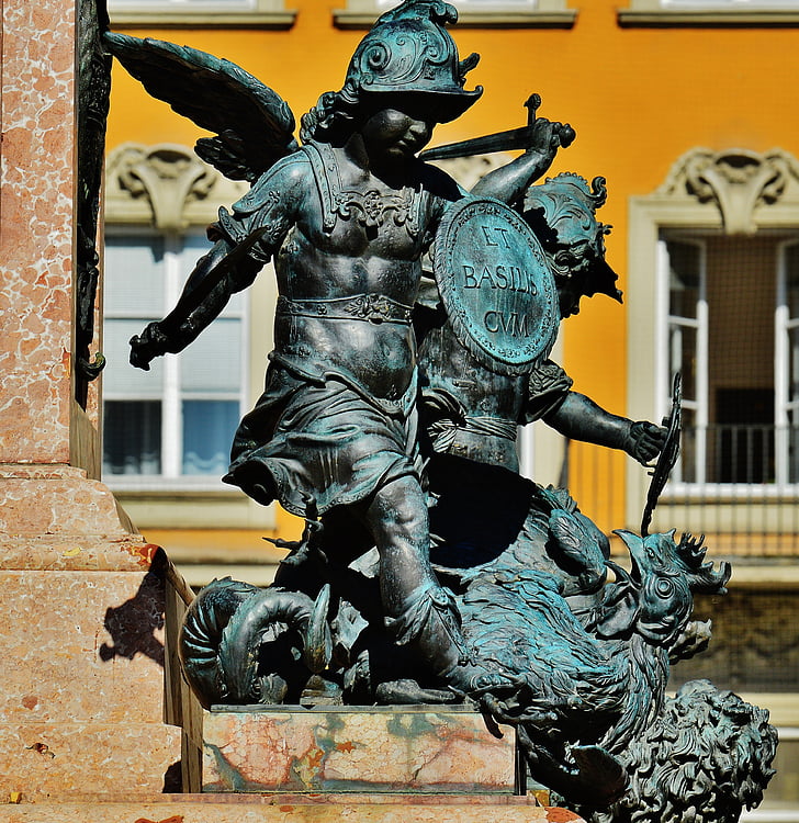 Marian sütun, Münih, heykel, Marienplatz, heykel, Avrupa