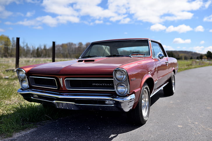 Pontiac, 1965, LeMans, automobile del muscolo, nostalgia, cavalli, auto