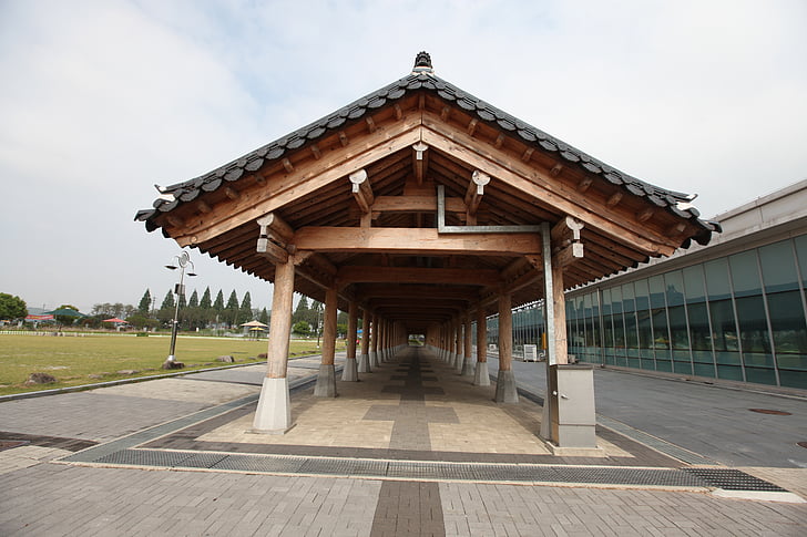a Koreai Köztársaság, tető, koreai, Hanok, tetőcserép, hagyományos házak
