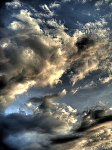 облака, HDR, драма, Погода, небо, атмосфера