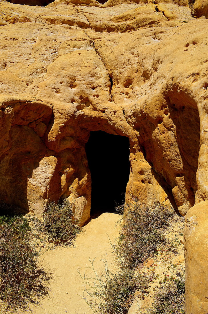 Пещерата, гробница пещера, Крит, Матала, Гърция