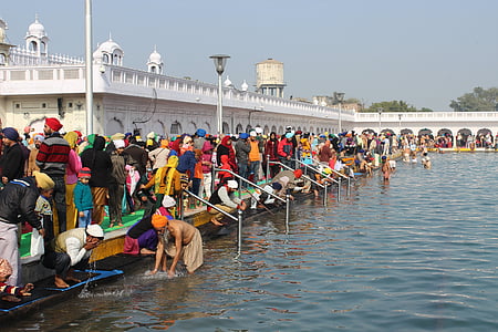 dukhniwaran de Gurudwara sahib, Patiala, Sikh, baño, turbante, Punjab, India