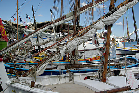boat, sails, sailboats, port, mediterranean