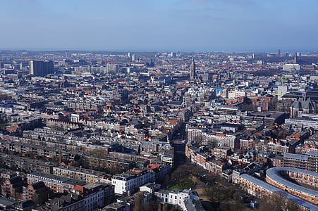 het platform, gebouwen, stad, stadsgezicht, daglicht, torens, Nederland